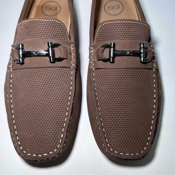 Nordstrom 1901 Perforated Leather Driving Moccasins - Size 10 M - Picture 1 of 9